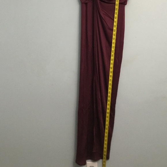 YOUNG FABULOUS AND BROKE Elegant Burgundy Maxi Dress - Picture 4 of 15